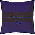 Cobalt Blue and Black Thai Silk Cushion Cover