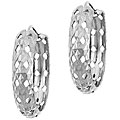 Sterling Silver Diamond-cut Endless Hoop Earrings