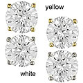 14k Gold 1ct TDW Martini-style Diamond Studs (G-H-I, SI2-I1)