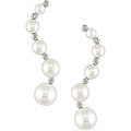 14k Gold Freshwater Pearl Journey Earrings (3-7.5 mm)