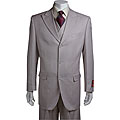 Mantoni 'Urban' Men's 3-piece Grey Wool Suit