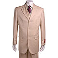 Mantoni 'Urban' Men's 3-piece Peak Lapel Wool Suit