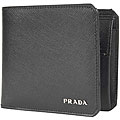 Prada Saffiano Corner Men's Bi-fold Wallet