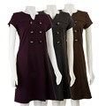 K Studio Women's 6-button Ponte Dress