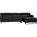 Jeramie 2-piece Black Sofa/ Chaise Sectional