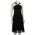 Connected Apparel Women's Satin Sash Dress