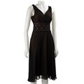 Connected Apparel Women's Overlay and Lace Dress
