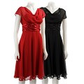 Connected Apparel Women's Drape-neck Dress