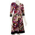 Rabbit Rabbit Rabbit 3/4-sleeve Faux Wrap Dress