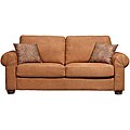 Olga Rolled Arm Spice Microfiber Sofa