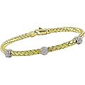 14k Yellow Gold 1/2ct TDW Diamond Braided Bangle (G-H-I, SI)
