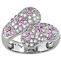 14k Gold Pink Sapphire and 2/5ct TDW Diamond Ring