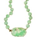 Antique Carved Jade Beaded Estate Necklace