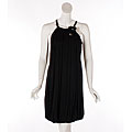 Sangria Women's Black Pleated Trapeze Dress