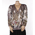 Simply Irresistible Plus Size V-neck Floral Print Top