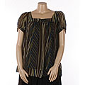 Design Works Multicolor Square Neck Micro Dot Top