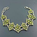 Sterling Silver Peridot-laced Bracelet (India)