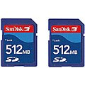 SanDisk 512MB SDSDB512 Secure Digital Memory Cards (Set of Two)