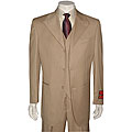 Mantoni Urban Diamond-shaped Lapel Sand Wool Suit