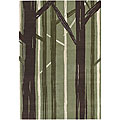 Hand-tufted Inka Collection Contemporary Wool Rug (5' x 7'6)