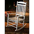 White Slat Back Rocker