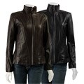 Cole Haan Women's Multi-stitch Lamb Leather Jacket
