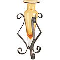 Amber Amphora Vase on Spring Stand