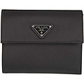 Prada Black Tessuto Tri-fold Wallet