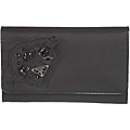 Prada Evening Heart Black Continental Wallet