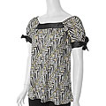 Loren D. Women's Earth Tone Square Neck Shirt
