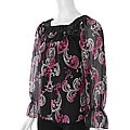 Loren D. Women's Sheer Square Neck Shirt