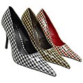 Anne Michelle by Journee Women's Checked Pumps