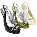 Anne Michelle by Journee Women's Croc Print Pumps