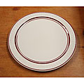 Rego Royale 9-inch Troy Burgundy Rim Plates (Set of 12)