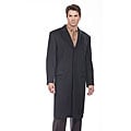 Mantoni Red Label Wool and Cashmere Black Overcoat
