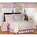 Pink and Brown Argyle Teen Bedding Set