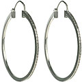 Maddy Emerson Sterling Silver 1/5ct TDW Diamond Hoop Earrings (SI , G-H)