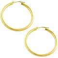 14k Yellow Gold Polished Hoop Earrings