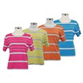 Kenneth Miller Women's Metallic Striped Knit Shirt