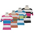 Kenneth Miller Women's Metallic Striped Knit Shirt