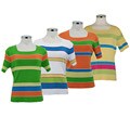 Kenneth Miller Women's Striped Square Neck Shirt