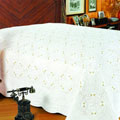 Embroidered and Scalloped All Cotton Quilt