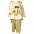 Flapdoodles Little Girl's Christmas 2-piece Set