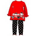 Flapdoodles Girl's Kittens N' Mittens 2-piece Set