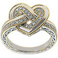 Maddy Emerson Silver 1/6ct TDW Diamond Heart Ring