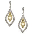 14k Two-tone Gold 1/2ct TDW Diamond Earrings (H, I2)