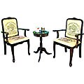 Cherry Finish 3-piece Tea Table and Chair Set
