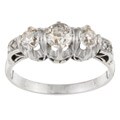 18k White Gold 1ct TDW Old Mine Diamond Estate Ring (L, SI1) (Ring Size 7)