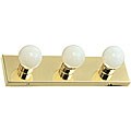 Polished Brass 3-light Bathroom Light Strip
