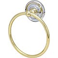 Crystal Cove Chrome and Brass Towel Ring